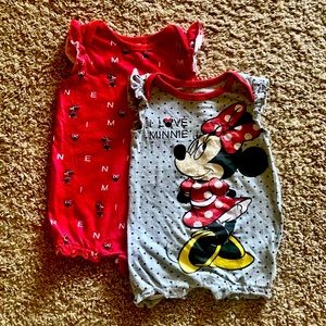 Disney Minnie Mouse One-Piece Romper Set, 2-pk, 3–6 Months